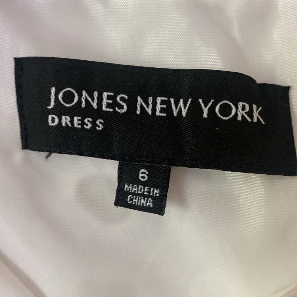 Jones New York Cotton White Embroidered Lace Straight Delicate Dainty Dress - Picture 12 of 13
